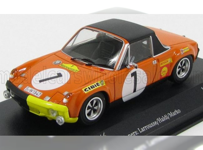 PORSCHE 914/6 №1 Winner Marathon De La Route (1970) Larousse - Haldi - Dr.marko, Orange Black