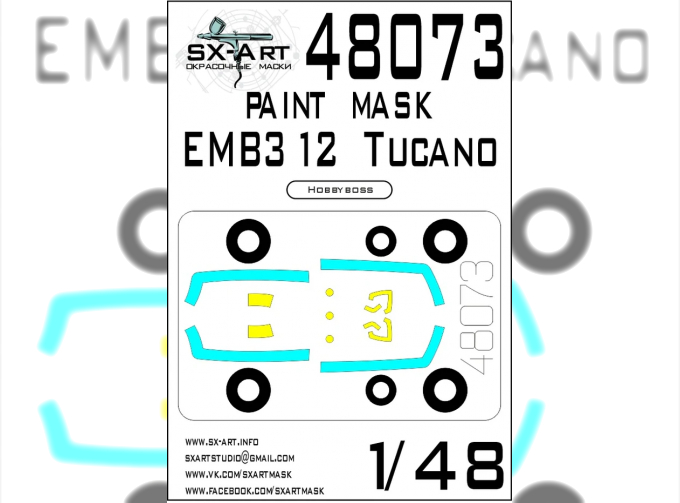 Маска окрасочная EMB312 Tucano (Hobbyboss)