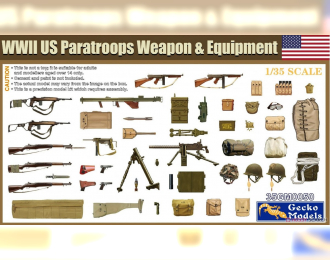 Сборная модель WWII US Paratroops Weapon & Equipment