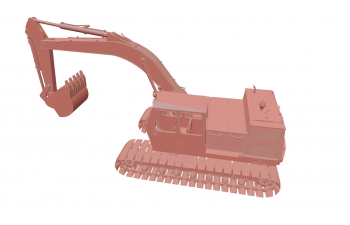 Сборная модель Экскаватор МТП-71А (моноблочная стрела), комплект для самостоятельной сборки