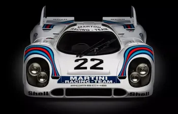 PORSCHE 917k 4.9l Team Martini Racing №22 Winner 24h Le Mans (1971) Helmut Marko - Gijs Van Lennep, White Blue