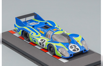 PORSCHE 917 LH Gerald Larousee (F) - Willy Kauhsen (D) #3 (1970), blue / green