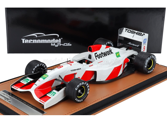 FOOTWORK F1 Fa13 Mugen Honda N 9 Spain Gp With Rain Tires 1992 Michele Alboreto, White Red