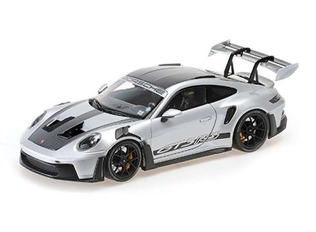 PORSCHE 911 (992) GT3 RS (2024), silver with weissach package/black wheels