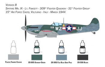 Сборная модель SUPERMARINE Spitfire Mk.ix Military Airplane 1941