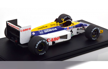 WILLIAMS F1 Fw11 Honda №6 Season (1986) N.Piquet - Con Vetrina - With Showcase, Yellow Blue White