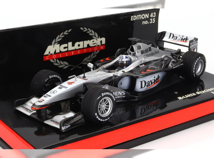 McLAREN F1 Mp4/16 3.0l V10 Team West Mclaren Mercedes N 4 Season (2001) D.Coulthard, Silver Black