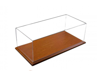 Бокс акриловый дла моделей с мягким деревянным основанием