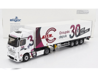 MERCEDES-BENZ Actros 5 1851 Truck Cassonato Tse Transports (2020), White Purple