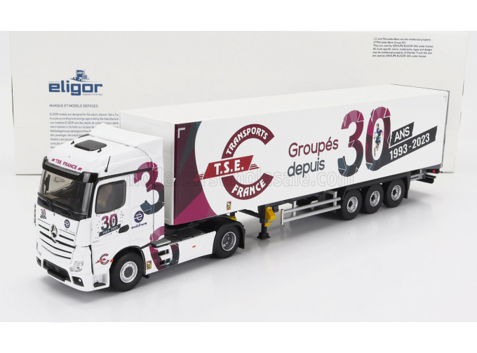 MERCEDES-BENZ Actros 5 1851 Truck Cassonato Tse Transports (2020), White Purple