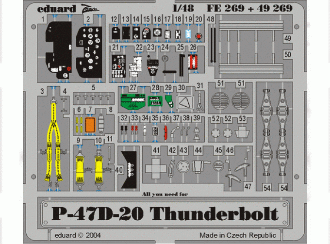 Цветное фототравление для P-47D-20