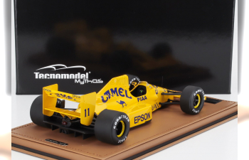 LOTUS F1 101 Team Camel Honda №11 Brazilian Gp (1989) Nelson Piquet - Con Vetrina - With Showcase, Yellow