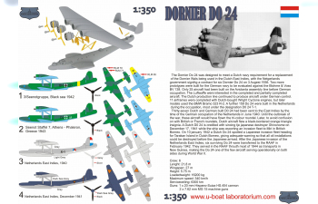 Сборная модель Dornier Do 24 German Flying Boat, 1937 (1WL+1FH)