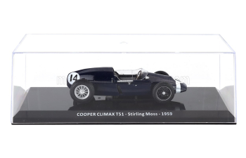 COOPER F1 T51 №14 Season (1959) Stirling Moss - Con Vetrina - With Showcase, Blue White