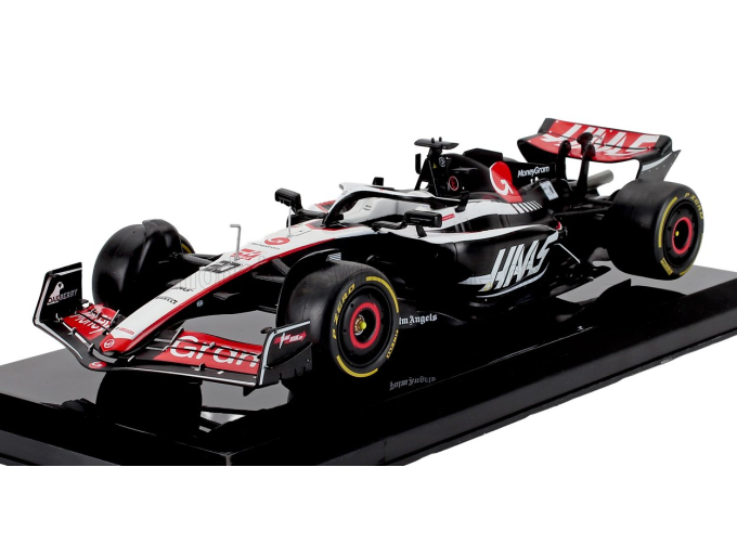 HAAS F1 Vf-23 Team Moneygram Haas №20 Season Kevin Magnussen (2023), White Black Red