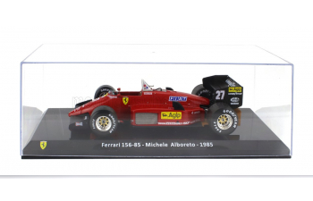 FERRARI F1 156-85 №27 Season (1985) Michele Alboreto - Con Vetrina - With Showcase, Red Black