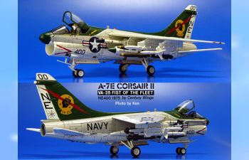 Vought A-7E Corsair II Diecast Model USN VA-25 Fist of the Fleet NE400 USS Ranger 1975 (Wings of Heroes)