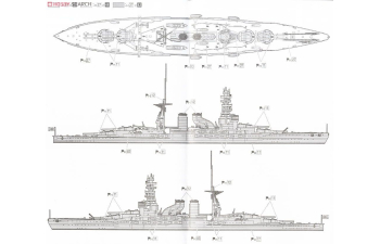 Сборная модель I.J.N. Battleship Nagato 1927