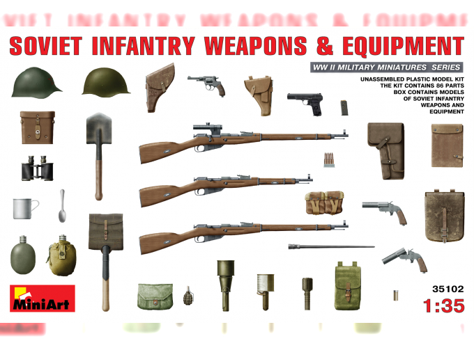 Сборная модель Аксессуары SOVIET INFANTRY WEAPONS & EQUIPMENT