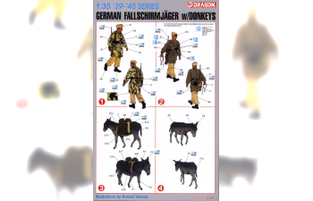 Сборная модель GERMAN FALLSCHIRMJÄGER w/DONKEYS