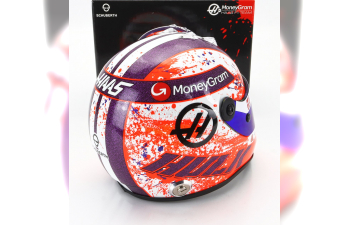 SCHUBERTH HELMET Casco Helmet F1 Nico Hulkenberg Team Moneygram Haas №27 Season 2023, White Orange Purple