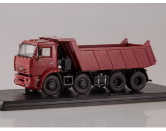 Камский грузовик 6540 8х4 самосвал ранний, темно-красный