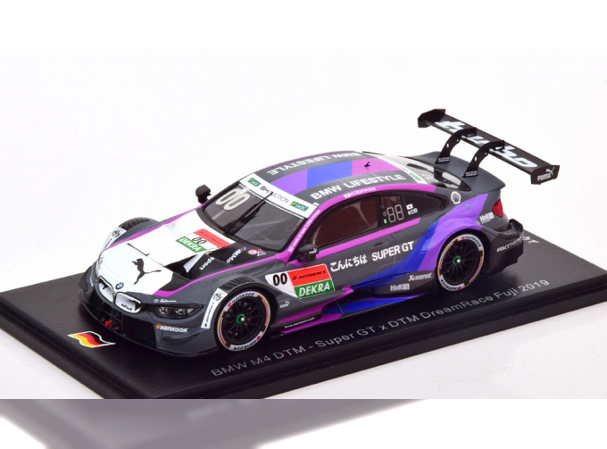 BMW 4-series M4 N 00 Super Gt Dream Race Fuji 2019 K.kobayashi, White Grey Purple