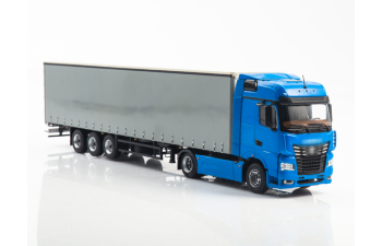 Камский грузовик 54901 с полуприцепом НЕФАЗ-93341, голубой / серый