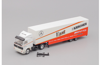 MERCEDES-BENZ SK '88 Tractor / Jumbo Trailer "AMG / East Kärcher", white / black / red / gold