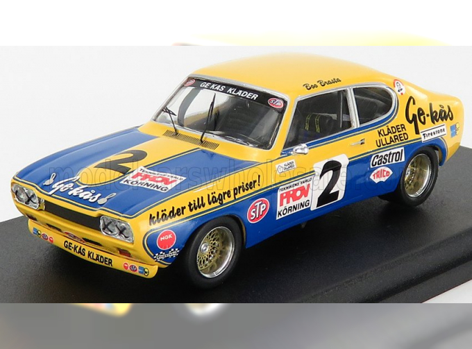 FORD Capri 2600 Rs №2 Winner Kinnekulle Ring (1973) B.Brasta, Yellow Blue