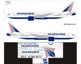 Декаль на самолет Boeing 777-200 Трансаэро