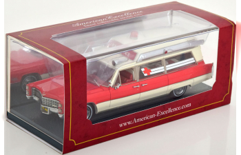 CADILLAC S&S Ambulance (скорая медицинская помощь) (1966), Red/White