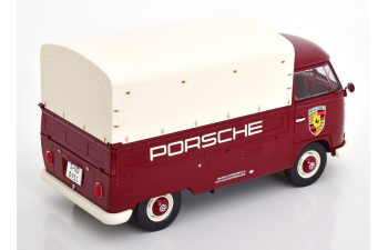 VOLKSWAGEN T1 Pritsche Porsche Service (1950), dark red / white