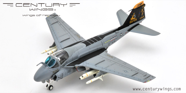 Grumman A-6E Intruder Diecast Model USN VA-115 Eagles NF500 USS Independence Yuugiri Shoot-down June 4th 1996 (Wings of Heroes)