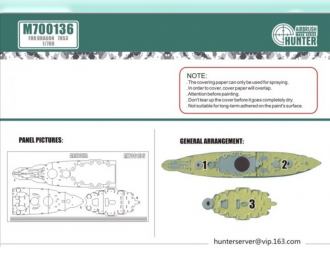 Маска окрасочная USS BATTLESHIP ARIZONA (for Dragon 7053)