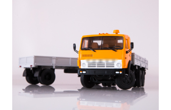 Камский грузовик 53212 с прицепом ГКБ-8350, оранжевый / серый