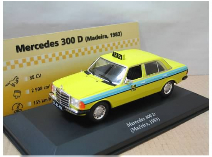 MERCEDES-BENZ 300 D (Madeira) серия Collection Les Taxis du monde (1983), yellow / blue