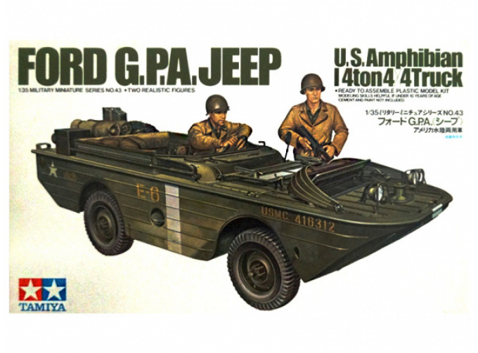 Сборная модель Американская 4-тонная амфибия Ford G.P.A. с 2 фигурами