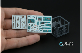 Декаль интерьера кабины МиГ-21Р, изумрудные панели (Eduard) (с 3D-печатными деталями)