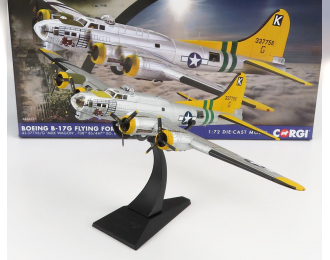 BOEING B-17g Flying Fortress Milk Wagon Airplane (1944), Silver Yellow Green