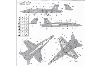 Сборная модель F/A-18 Hornet C Blue Angels