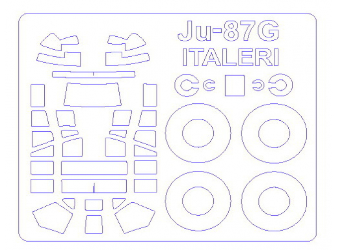 Маски окрасочные Ju-87G-2 / D-5 "Stuka" + маски на диски и колёса