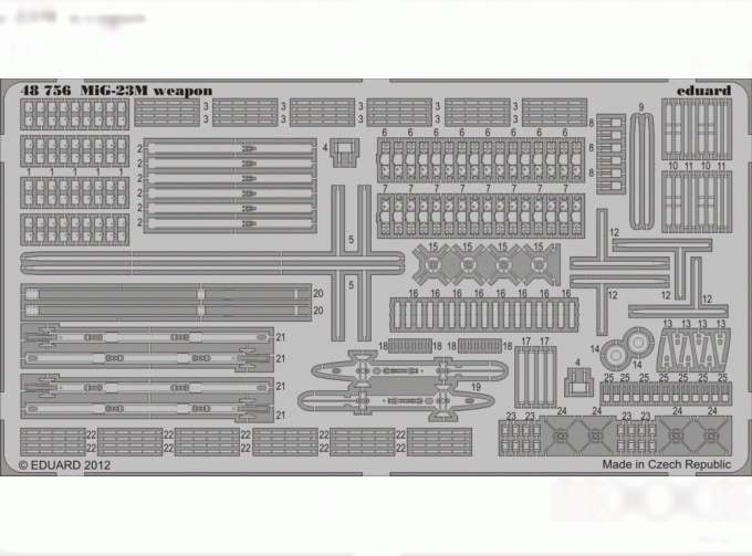 Фототравление MiG-23M/ML/MF weapon