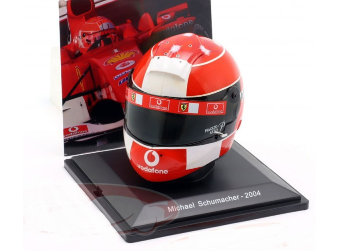 MINI HELMET M. Schumacher World Champion Ferrari #1 Formula 1 (2004)