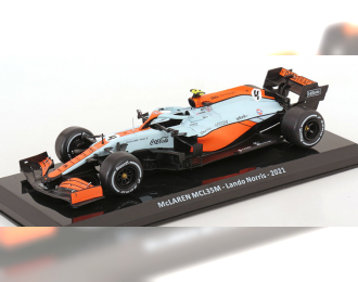 McLAREN F1 Mcl35 Team Mclaren №4 3rd Monaco Gp (2021) Lando Norris - Blister Box, Orange Light Blue