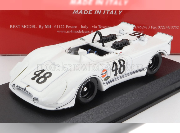 PORSCHE 908/02 Flunder Spider N 48 2nd 12h Sebring 1970 Steve Mcqueen - P.revson, White