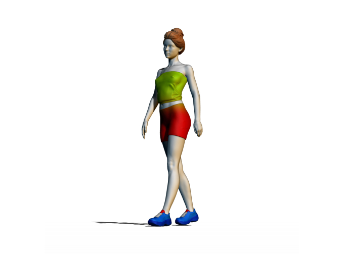 Фигура Спортсменка, окрашенная