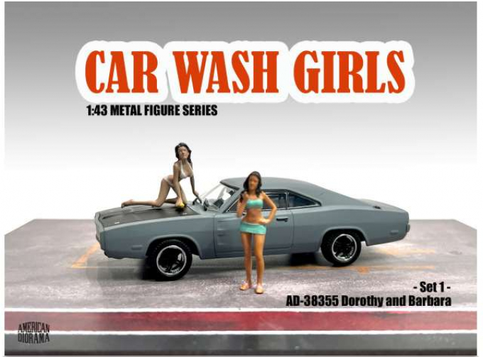 FIGURES SET 2X CAR WASH GIRLS - DOROTHY & BARBARA, VARIOUS