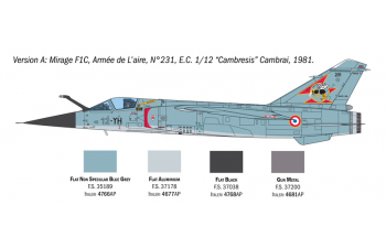 Сборная модель DASSAULT AVIATION Mirage F1 C/cr Military Airplane 1969