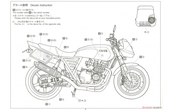 Сборная модель Yamaha XJR400S 4HM '94 With Custom Parts